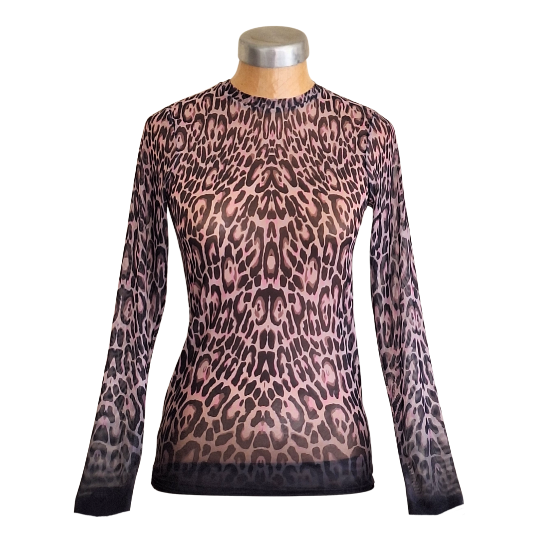 Mesh Top Mocha Leopard