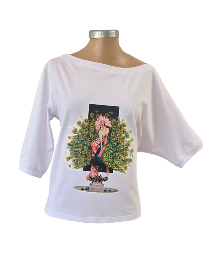 3/4 Sleeve Schloemphie T Peacock