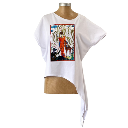 Cotton White Tie Top Girl in Persia