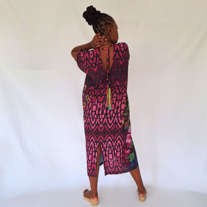 Dragon Orchid Kaftan Skinny