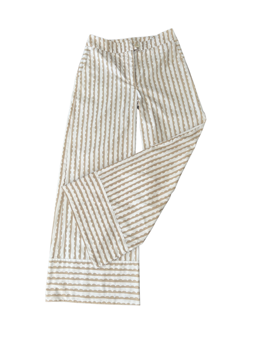 Classic Flared Trousers Natural Scallop