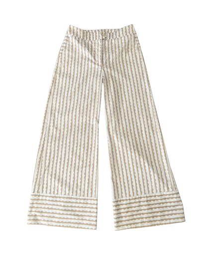 Classic Flared Trousers Natural Scallop