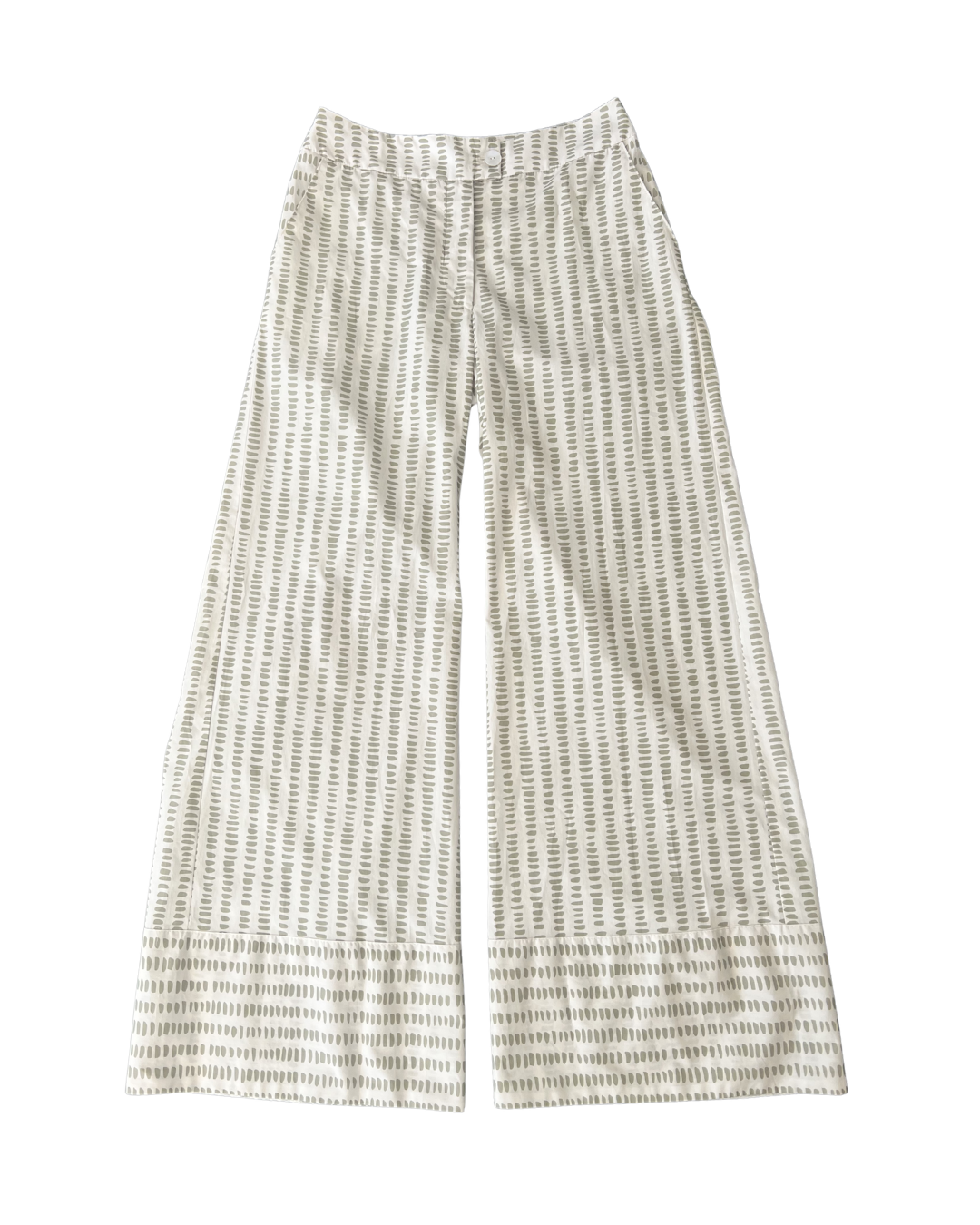 Classic Flared Trousers Sage Pebbles