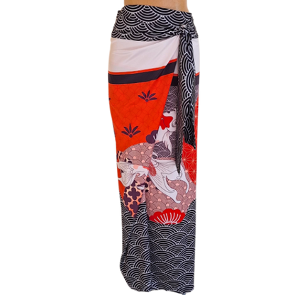 W24 Koi with Waves Wrap Skirt