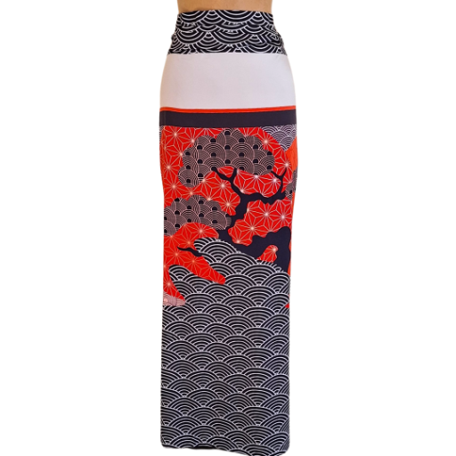 W24 Koi with Waves Wrap Skirt