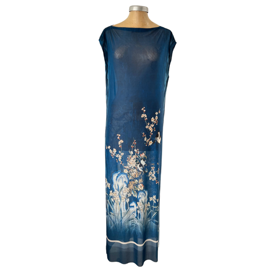 Mesh Gilet Maxi Birds with Orchids