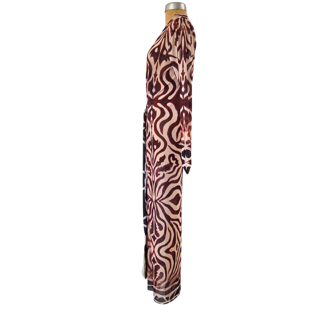 Mesh Tie Wrap Dress Giraffe