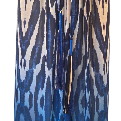 Mesh Tie Wrap Dress Jaguar Blue