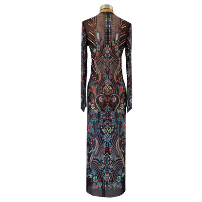 Mesh Tie Wrap Dress Persia