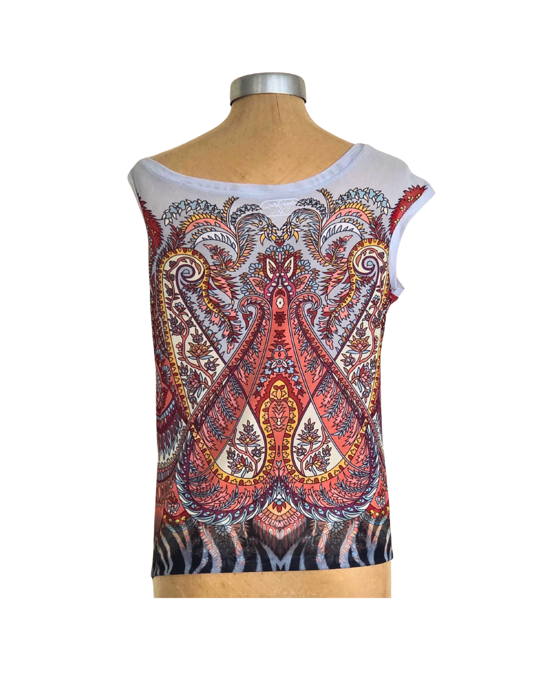 Mesh Top Asym Zebra with Paisley