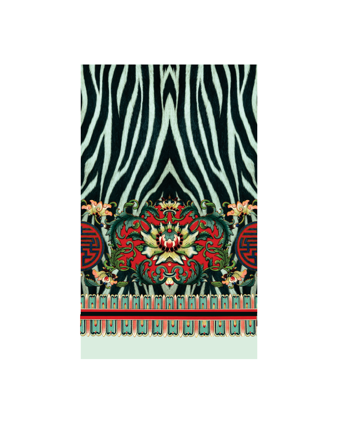 Mesh Top Asym Zebra Rose