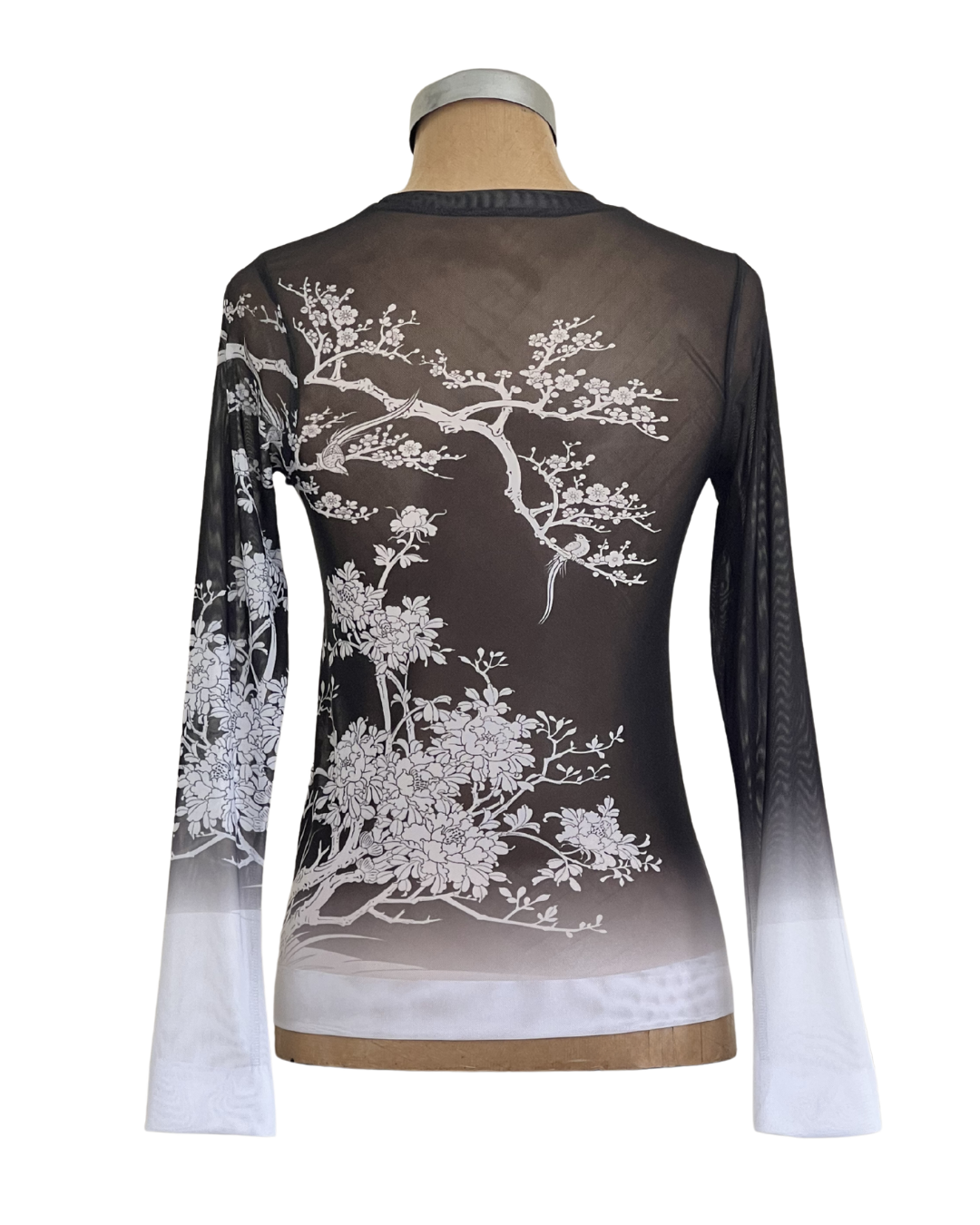 Mesh Top Blossoms with Birds