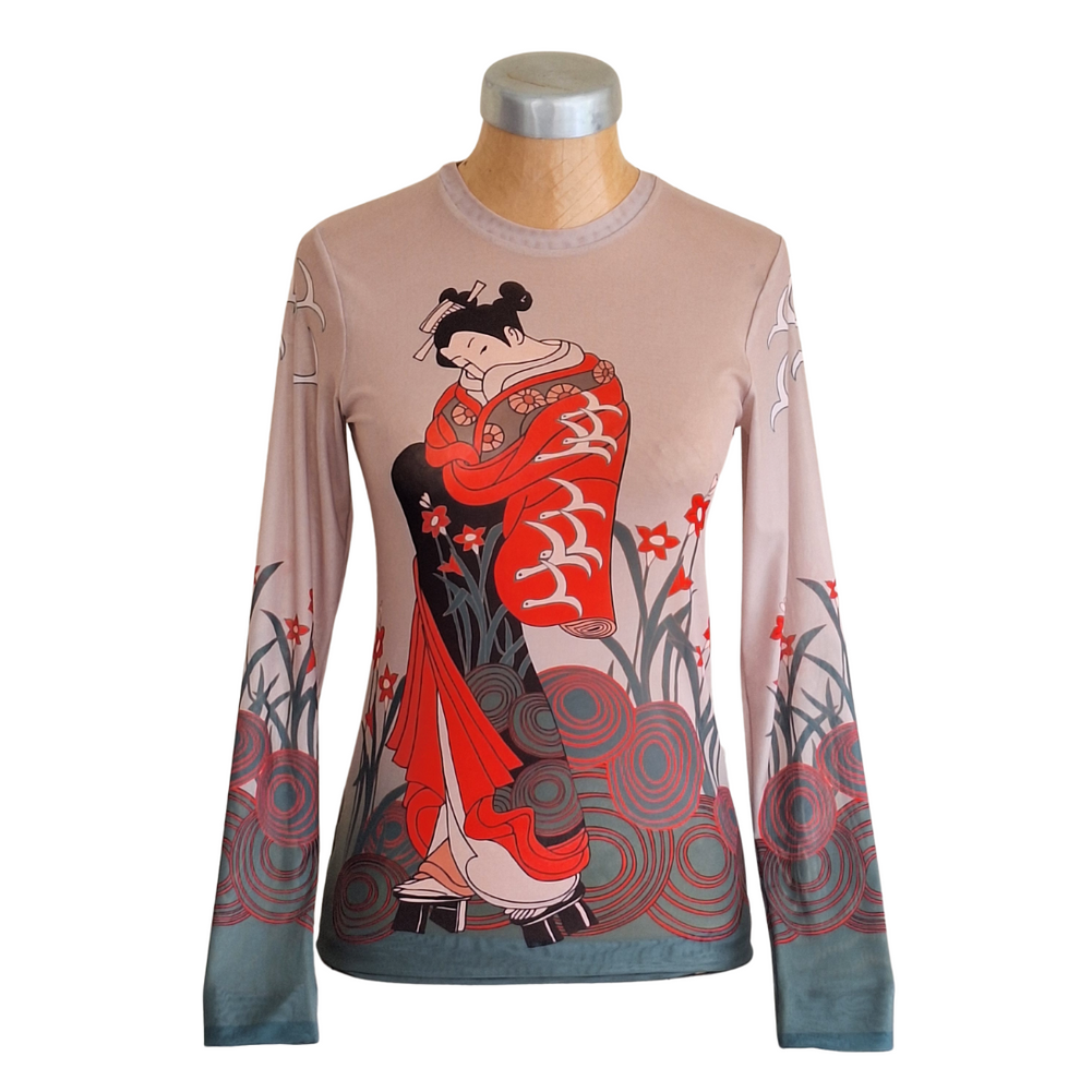 Mesh Top Geisha with Birds – Beverley Hollard