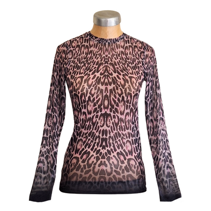 Mesh Top Mocha Leopard
