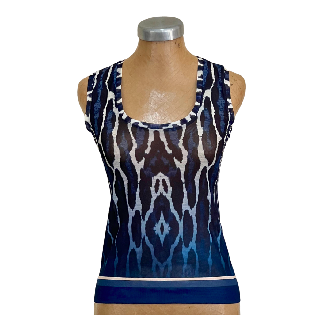 Mesh Top Tank Jaguar Blue
