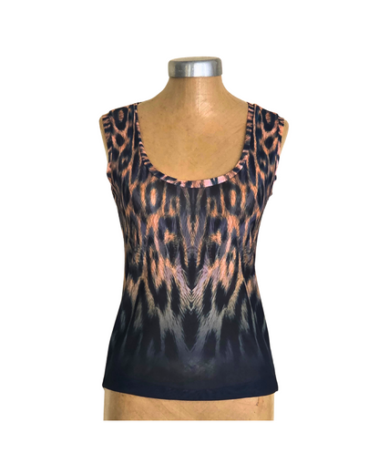 Mesh Top Tank Leopard