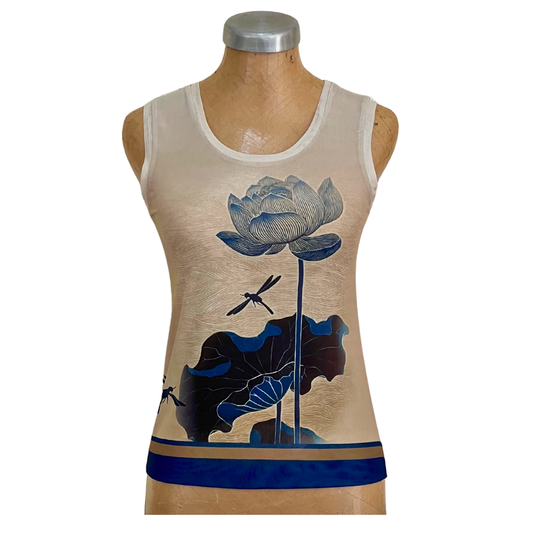 Mesh Top Tank Lotus Dragonfly