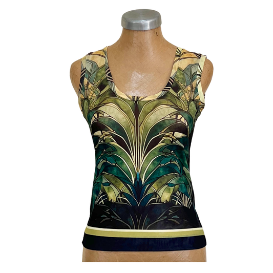 Mesh Top Tank Palms in Window