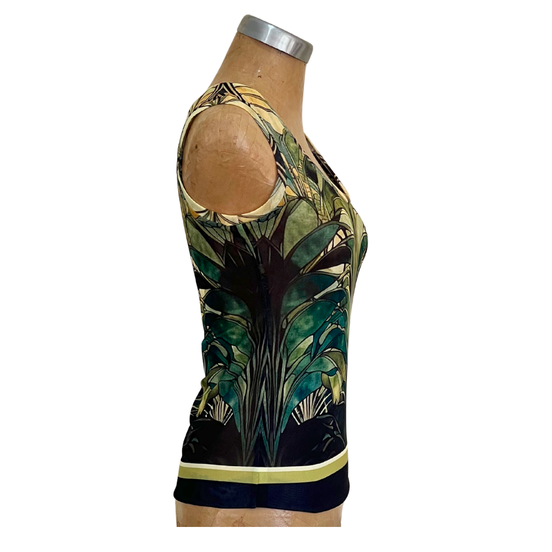 Mesh Top Tank Palms in Window