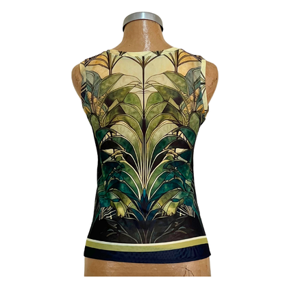 Mesh Top Tank Palms in Window