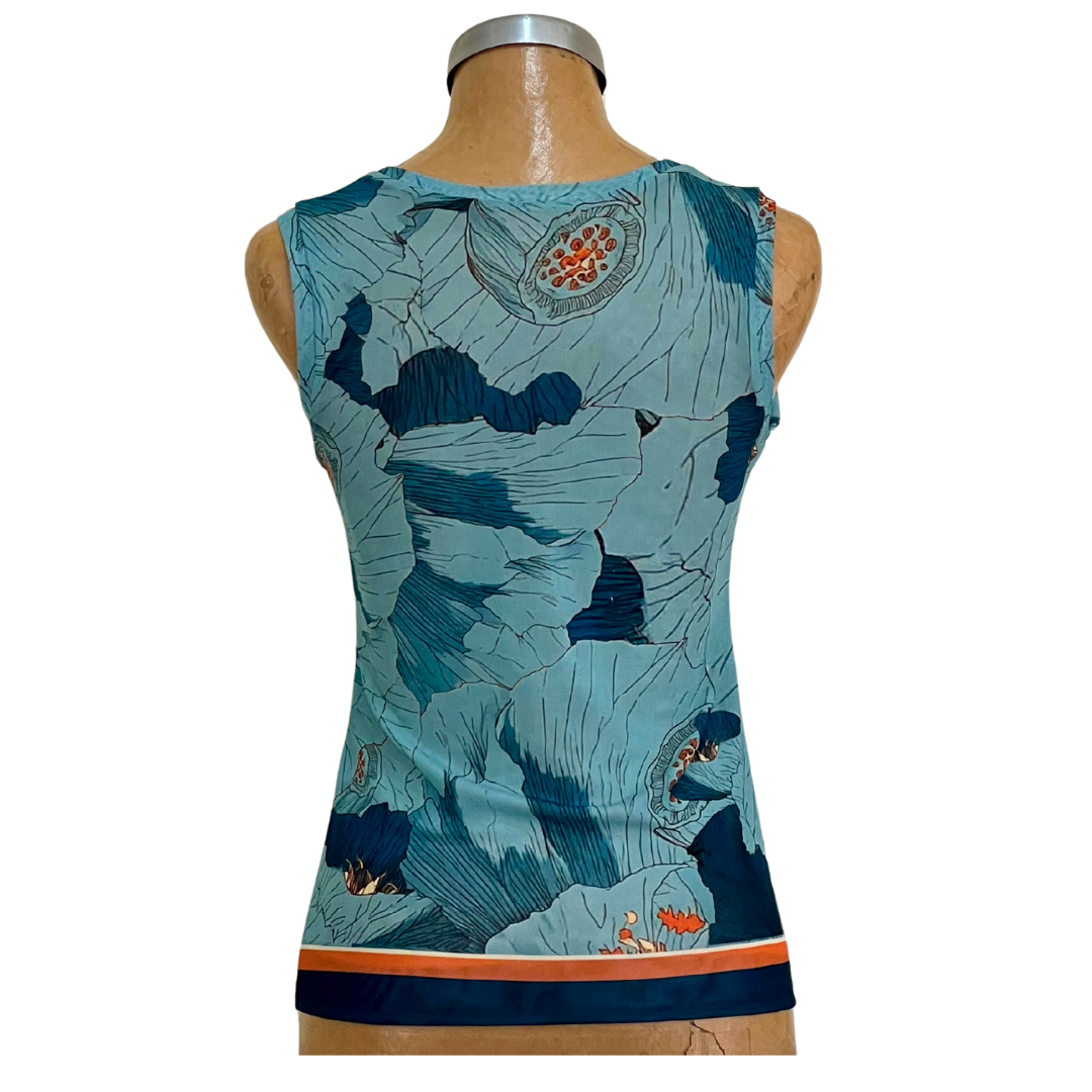 Mesh Top Tank Tiger Lotus