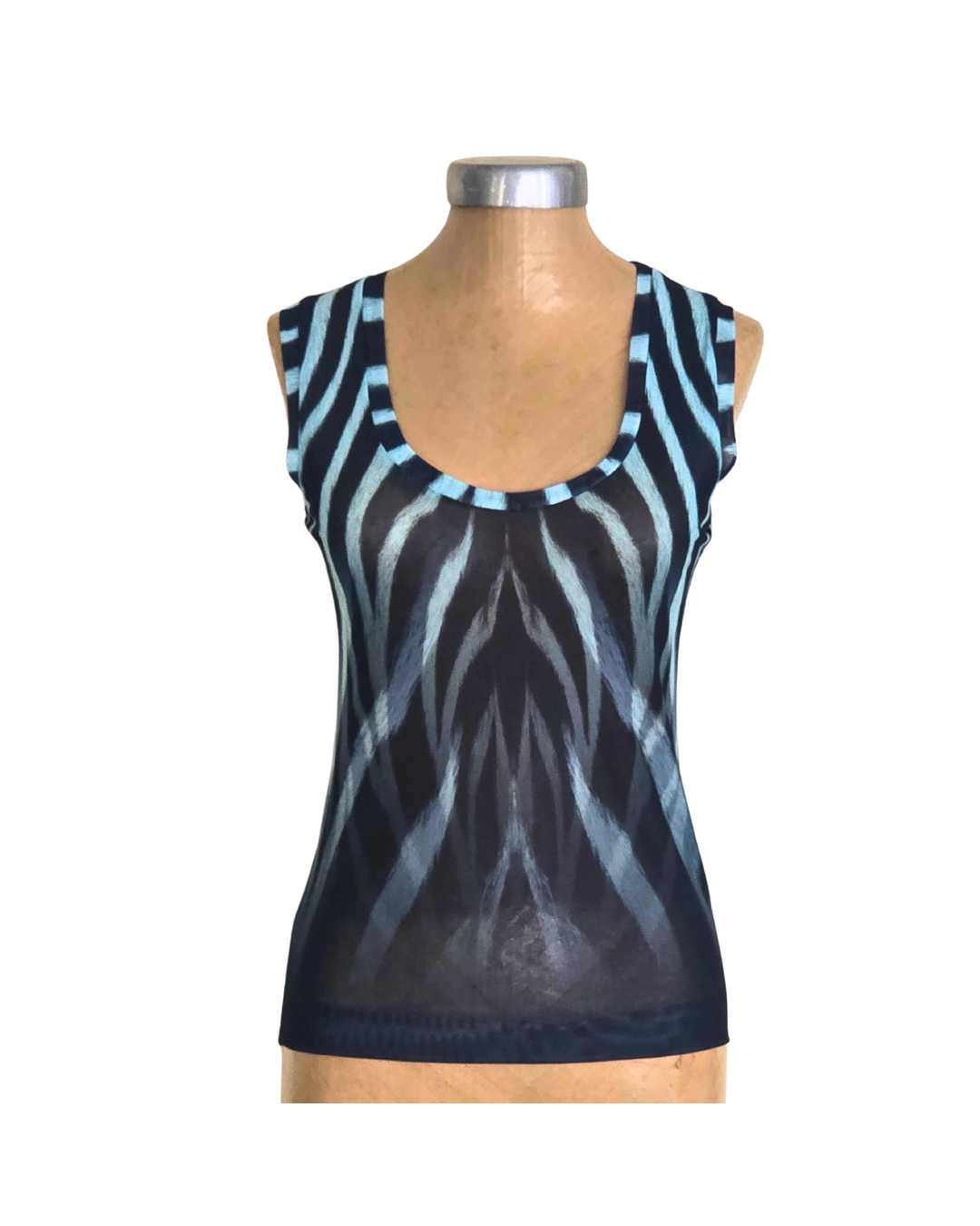 Mesh Top Tank Zebra