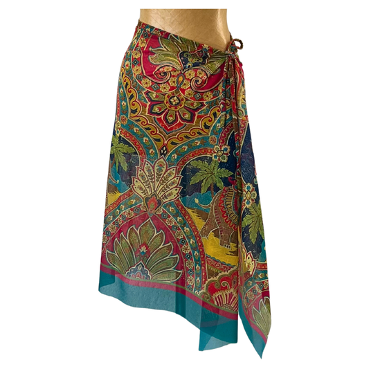 Mesh Wrap Skirt Elephant Palms