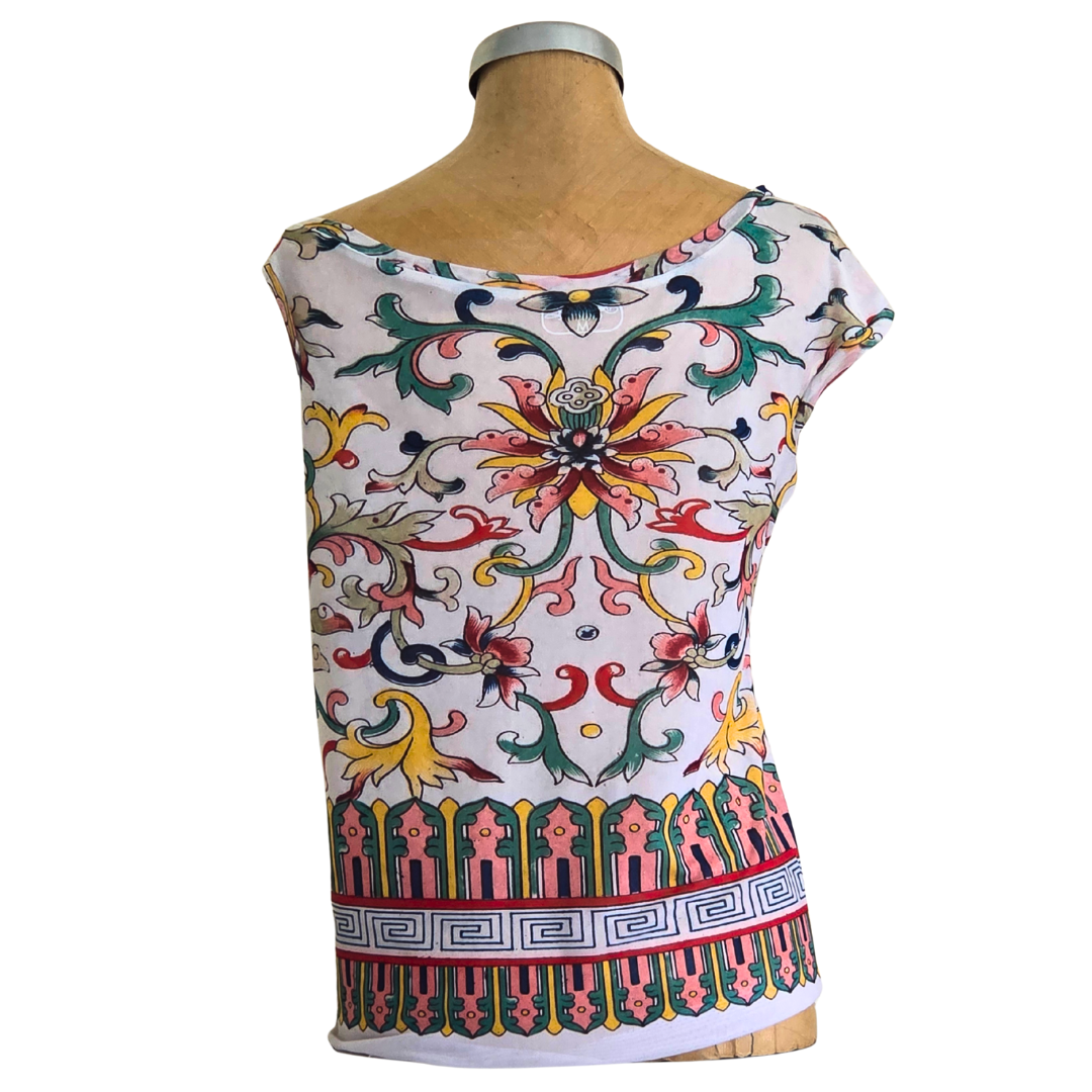 Mesh Top Asym Stone Dahlia