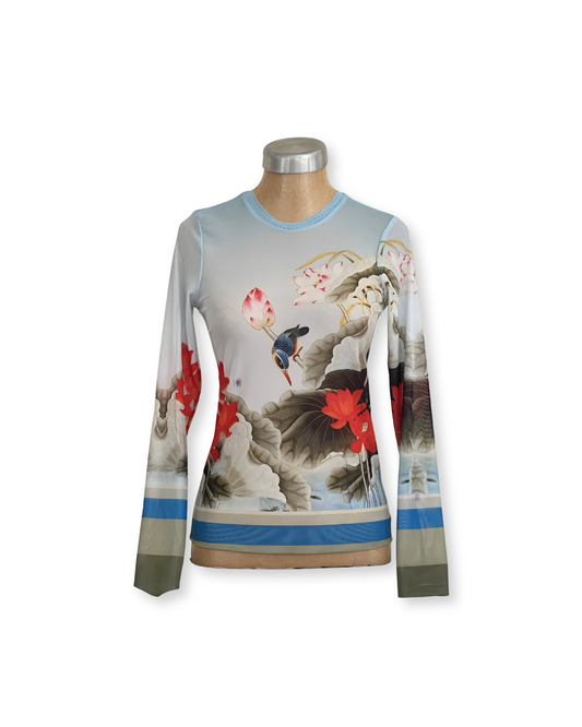 Mesh Top Kingfisher with Lotus