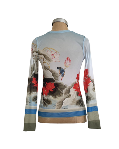 Mesh Top Kingfisher with Lotus