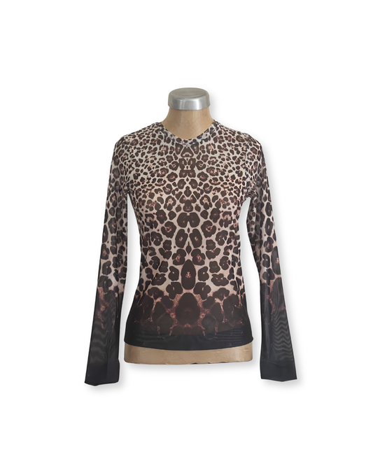 Mesh Top Leopard Shade