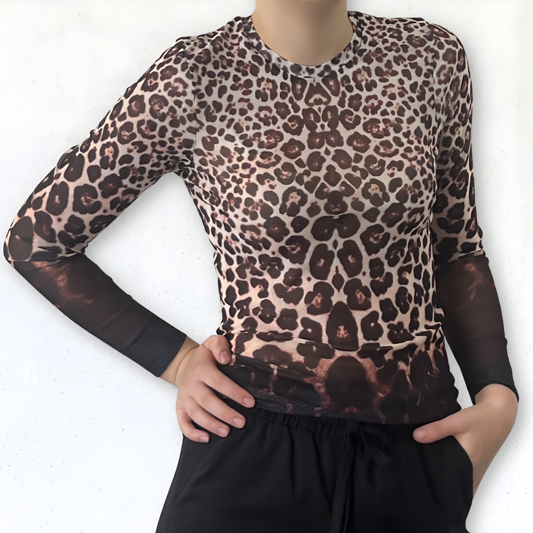Mesh Top Leopard Shade