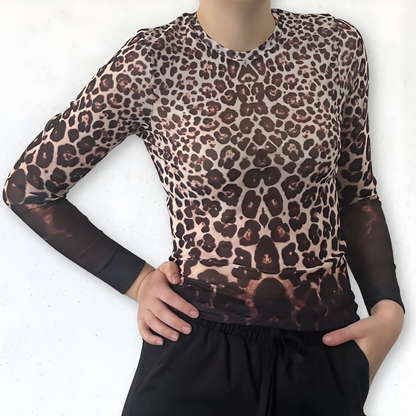 Mesh Top Leopard Shade