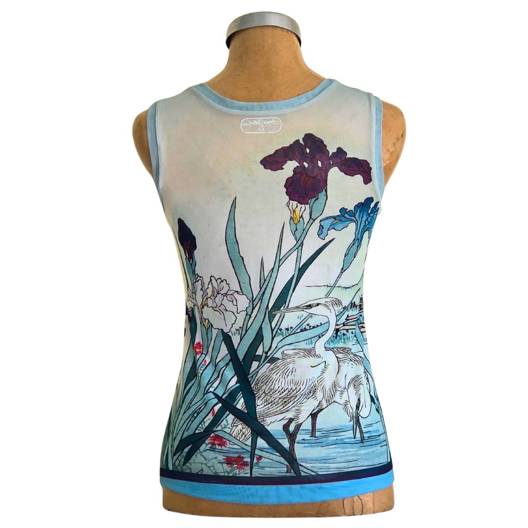 Mesh Top Tank Iris with Heron