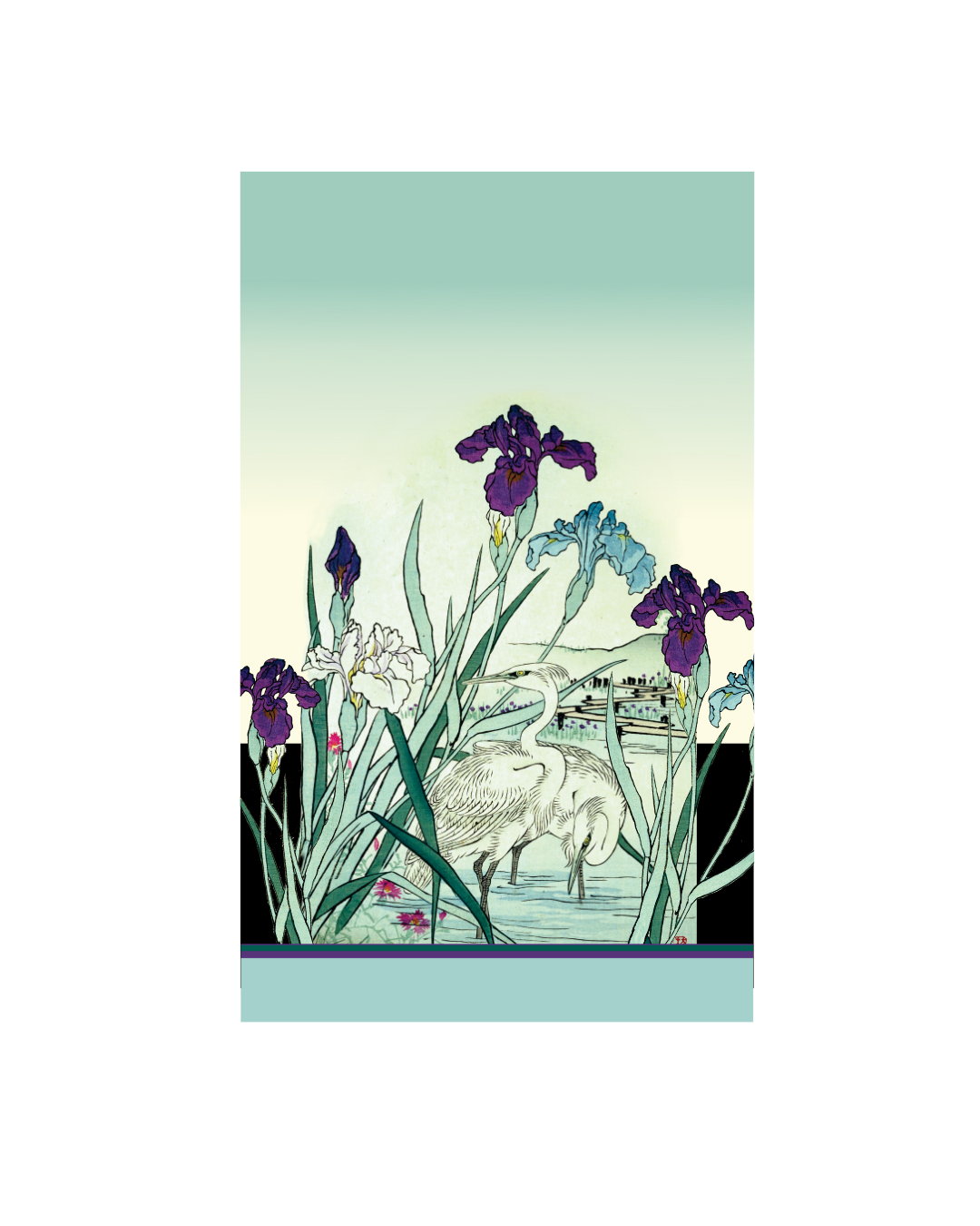 Mesh Top Tank Iris with Heron