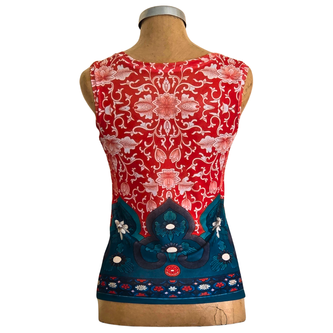 Mesh Top Tank Jade Lotus