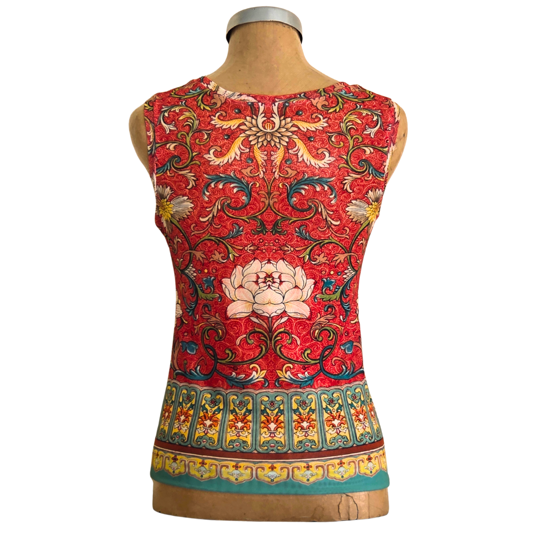 Mesh Top Tank Tea Rose