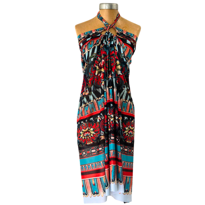 Mesh Wrap Maxi Skirt Zebra Rose