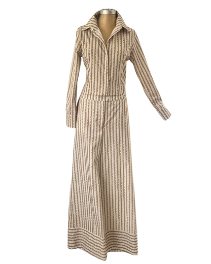 Classic Flared Trousers Natural Scallop