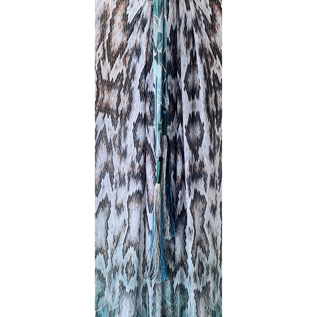 Mesh Tie Maxi Dress Python Nouveau