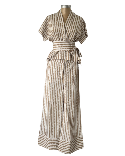 Sleeveless Kimono Natural Scallop