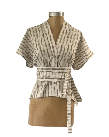 Sleeveless Kimono Sage Pebbles