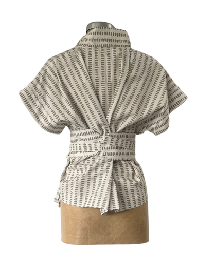Sleeveless Kimono Sage Pebbles