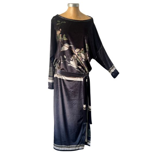 Velour Schloemphie Dress Bird with Magnolia