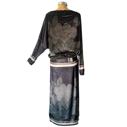 Velour Schloemphie Dress Bird with Magnolia