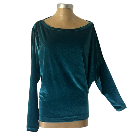 Velour Schloemphie Lounge Top Deep Teal