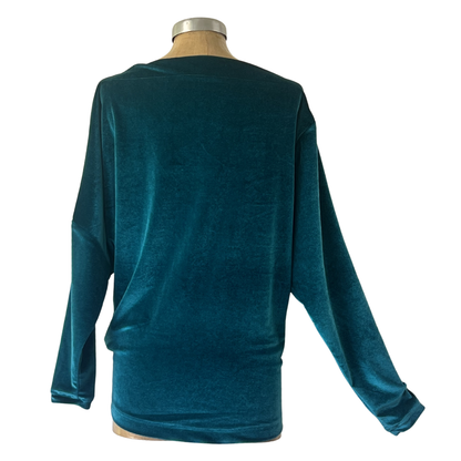Velour Schloemphie Lounge Top Deep Teal