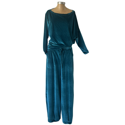 Velour Schloemphie Lounge Top Deep Teal