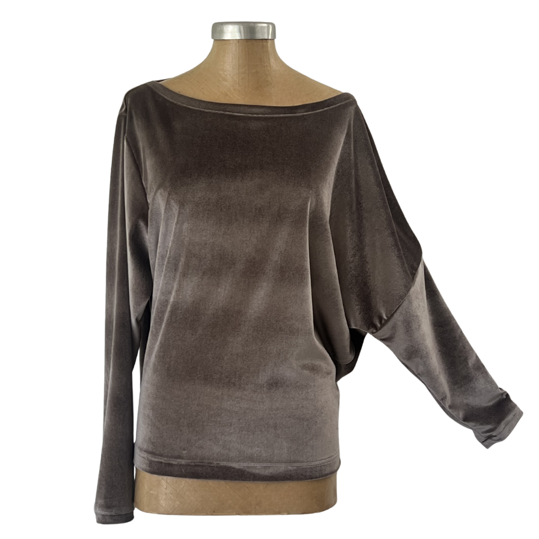 Velour Schloemphie Lounge Top Oyster