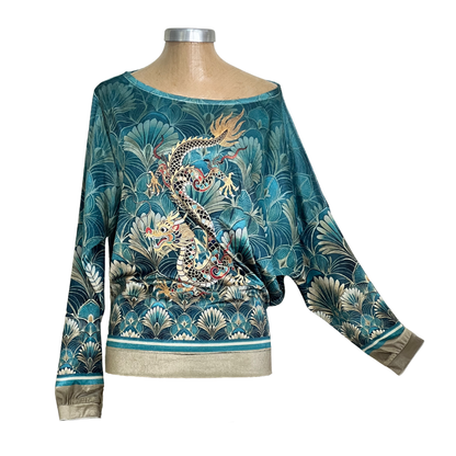 Velour Schloemphie Top Dragon Tapestry